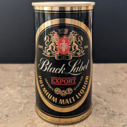 Black Label Export Malt Liquor Steel Can